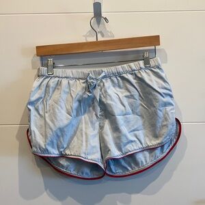 EUC LAKE XS — “Americana”— poplin pajama shorts blue and red — MAKE ME AN OFFER!